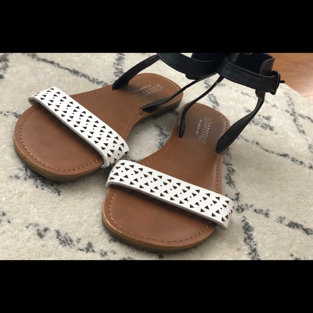 Black and White Sandals